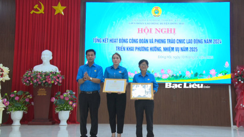 LĐLĐ huyện Đông Hải thực hiện đạt và vượt 18/18 chỉ tiêu đề ra