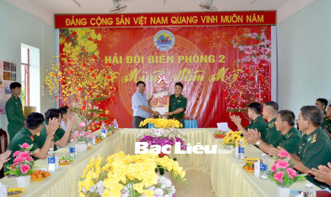 Đoàn công tác của tỉnh thăm, chúc tết các đơn vị Biên phòng