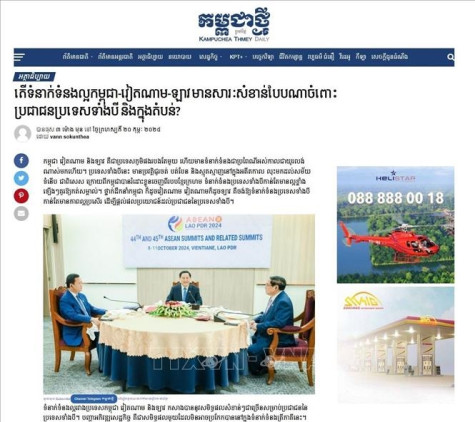 Truyền thông Campuchia đề cao quan hệ truyền thống tốt đẹp với Việt Nam và Lào