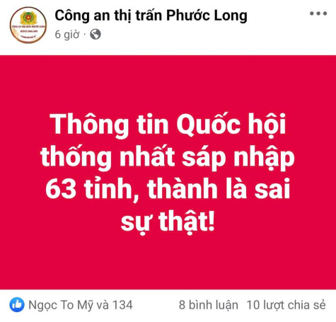 Chưa có quyết định về sáp nhập tỉnh, thành phố