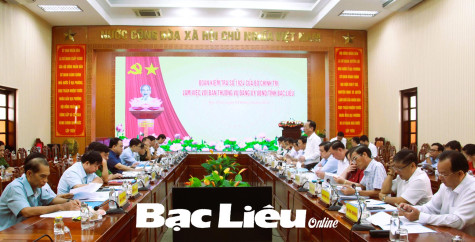 Đoàn kiểm tra của Bộ Chính trị làm việc với Bạc Liêu