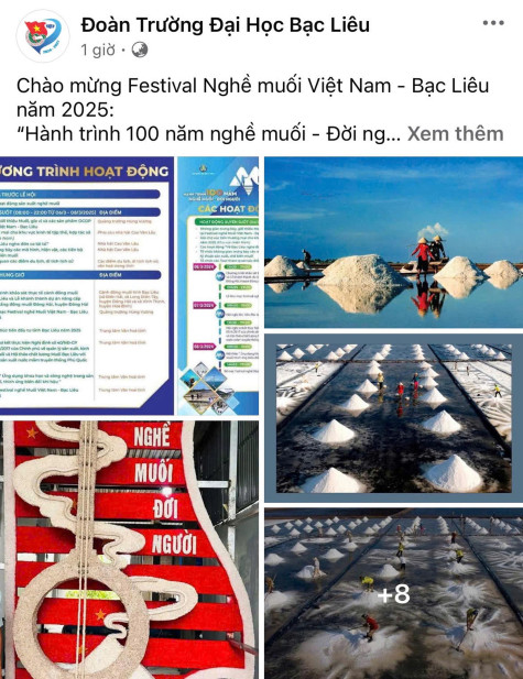 Tuổi trẻ lan tỏa hình ảnh về Festival nghề Muối