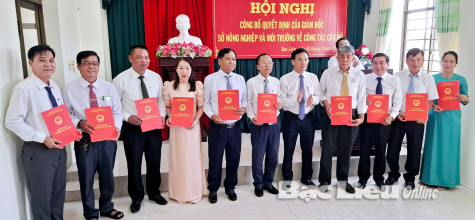 Sở Nông nghiệp và Môi trường Bạc Liêu có 20 phòng, chi cục và các đơn vị trực thuộc