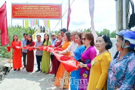 Khánh thành cầu bắc qua kênh Rạch Vẹt