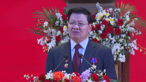 Mít-tinh kỷ niệm 70 năm thành lập Đảng Nhân dân Cách mạng Lào