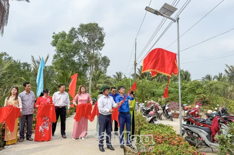 Bàn giao công trình “Thắp sáng đường quê” tại Tân Bằng