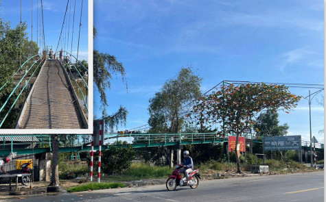 Từ ngày 15/4: Dừng hoạt động cầu treo Vĩnh Mỹ (huyện Hòa Bình)