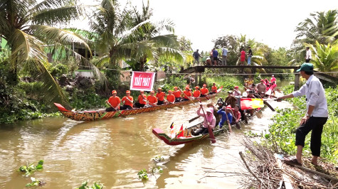 Huyện Phước Long: Tổ chức Giải đua ghe Ngo mini mừng tết Chôl-chnăm-thmây