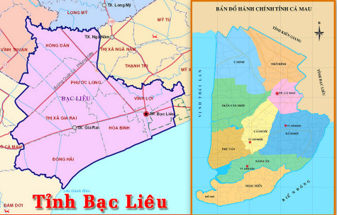 Những lần điều chỉnh địa giới hành chính tỉnh Bạc Liêu