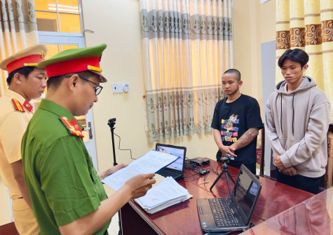 Gây rối trật tự công cộng, 2 thanh niên bị khởi tố