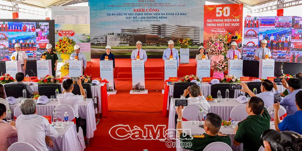 Cà Mau khởi công 2 dự án và thông xe 1 công trình giao thông trọng điểm