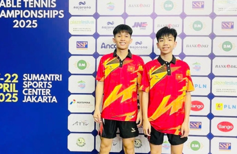 Tuấn Anh, Đức Việt giành Huy chương Vàng Giải bóng bàn trẻ Đông Nam Á 2025