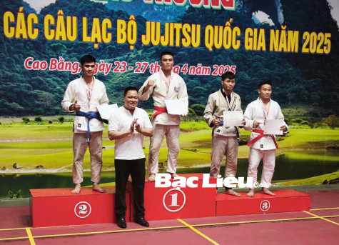 Giải vô địch các CLB Jujitsu quốc gia năm 2025: Bạc Liêu đoạt 1 Huy chương Vàng, 1 Huy chương Đồng