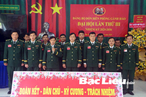 Đại hội Đảng bộ Đồn Biên phòng Gành Hào thành công tốt đẹp