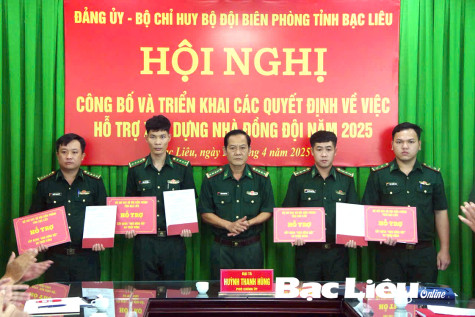 Hỗ trợ 9 căn nhà đồng đội cho quân nhân biên phòng có hoàn cảnh khó khăn