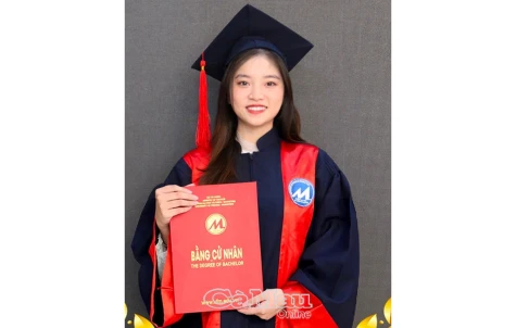 Nữ sinh viên học giỏi, gương mẫu trong công tác Ðoàn