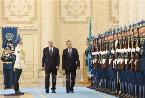 Lễ đón Tổng Bí thư Tô Lâm và Phu nhân thăm cấp Nhà nước Cộng hòa Kazakhstan