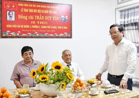 Trao 316 huy hiệu Đảng đợt 19/5