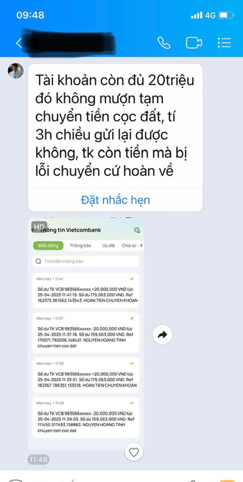 Lại chuyện lừa đảo do hack Zalo