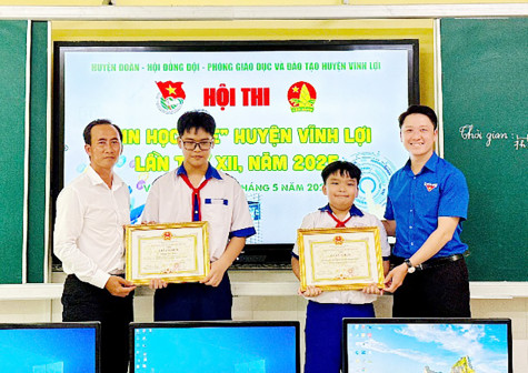 Huyện đoàn Vĩnh Lợi phối hợp tổ chức Hội thi Tin học trẻ năm học 2024 - 2025
