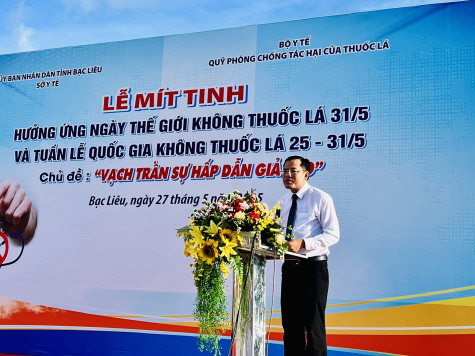 Mít tinh hưởng ứng Ngày thế giới không thuốc lá 31/5