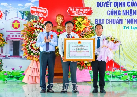 Công bố Quyết định công nhận xã Trí Lực đạt chuẩn nông thôn mới nâng cao