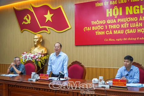 Báo cáo phương án nhân sự tỉnh Cà Mau (sau hợp nhất) trước ngày 10/6