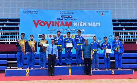 Giải Vô địch Vovinam miền Nam lần thứ 2 - năm 2025: Bạc Liêu đoạt 3 huy chương