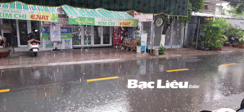 Cảnh báo mưa lớn gây ngập úng trên địa bàn tỉnh Bạc Liêu