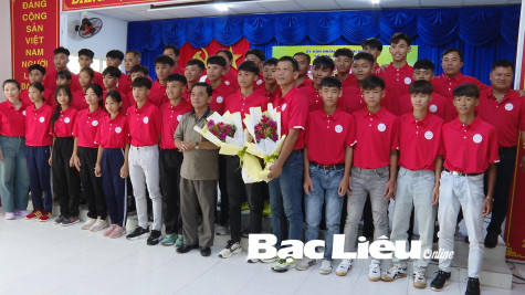 Họp mặt đoàn thể thao học sinh phổ thông Bạc Liêu tham dự Giải toàn quốc