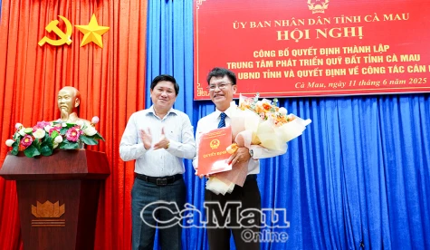Thành lập Trung tâm phát triển quỹ đất tỉnh Cà Mau