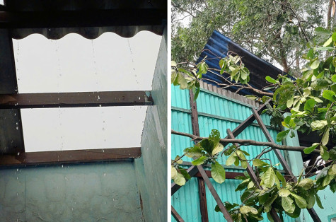 6 căn nhà và cơ sở sản xuất bị tốc mái vì dông lốc