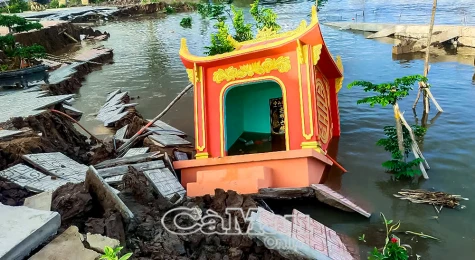 Sạt lở tại miếu Bà Thuỷ Long