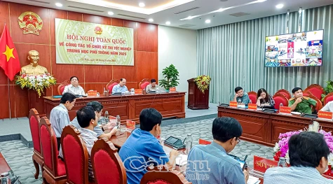 Hội nghị trực tuyến toàn quốc về kỳ thi tốt nghiệp THPT năm 2025