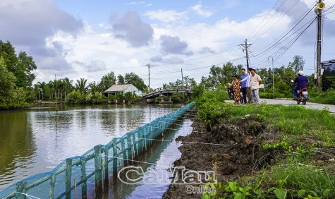 Kè mềm chống sạt lở đất ven sông