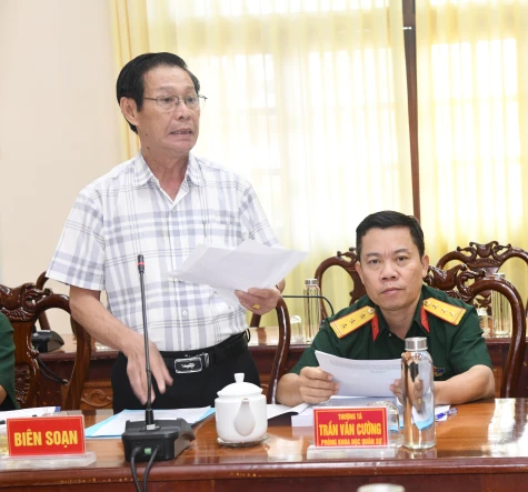 Nghiệm thu công trình lịch sử và kỷ yếu lực lượng vũ trang tỉnh Cà Mau (1945 – 1975)
