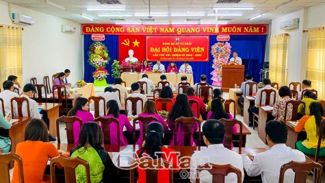 Đại hội Đảng bộ Sở Tư pháp: “Đoàn kết, đổi mới, sáng tạo, kỷ cương, hiệu quả”