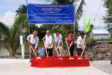 Khởi công xây 3 cây cầu từ nguồn tài trợ của kiều bào và đồng hương