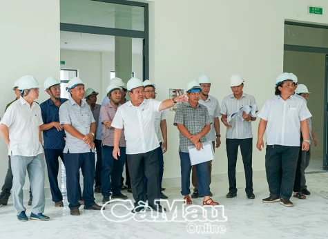 Kiểm tra tiến độ thi công công trình Khu Di tích lịch sử Chiến thắng Đầm Dơi - Cái Nước - Chà Là