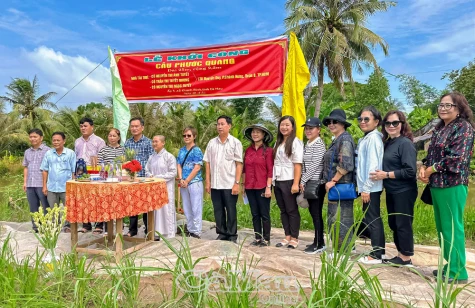 Khởi công xây dựng cầu Phước Quang tại Ấp 5, xã Khánh Bình