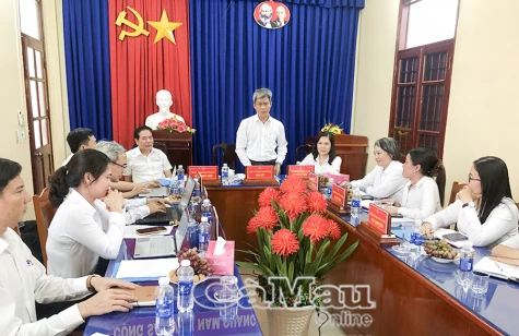 Kiểm tra, làm việc với các TAND khu vực 7, khu vực 8 – Cà Mau