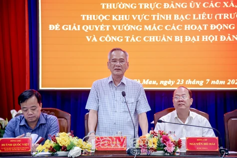 Thường trực Tỉnh uỷ làm việc với Thường trực Đảng uỷ các xã, phường