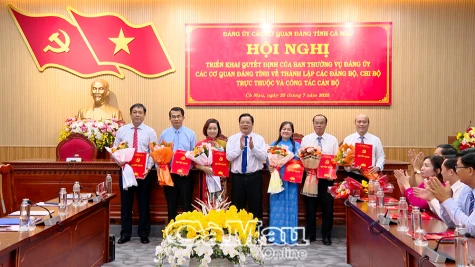 Thành lập 12 tổ chức cơ sở Đảng trực thuộc Đảng uỷ Khối các cơ quan Đảng cấp tỉnh