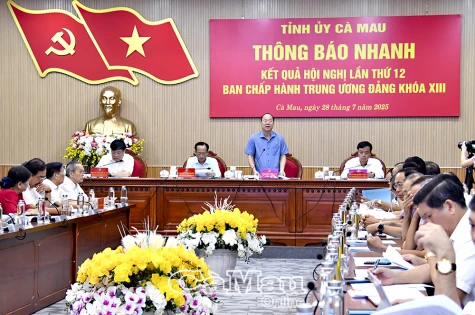 Thông báo nhanh kết quả Hội nghị lần thứ 12 Ban Chấp hành Trung ương Đảng