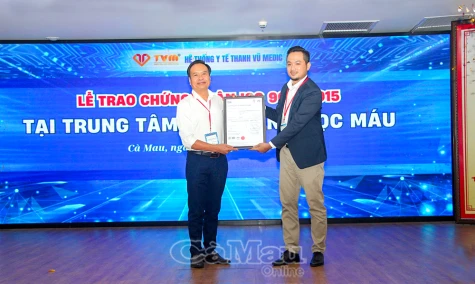 Bệnh viện đầu tiên tại ĐBSCL đạt chứng nhận ISO 9001:2015 về quản lý chất lượng trong lĩnh vực nội thận - lọc máu