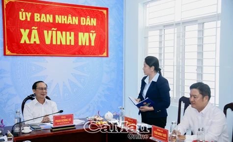 HĐND tỉnh khảo sát xã Vĩnh Mỹ thực hiện pháp luật  phân cấp, phân quyền