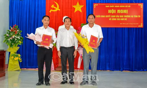 Xã Định Thành triển khai công tác cán bộ, kiện toàn tổ chức bộ máy