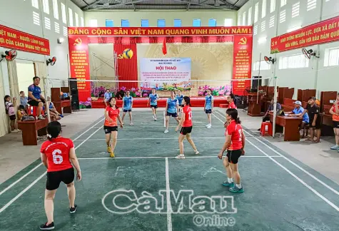 Đất Mũi khai mạc Giải thể thao chào mừng Quốc khánh 2/9 và Đại hội Đảng bộ xã