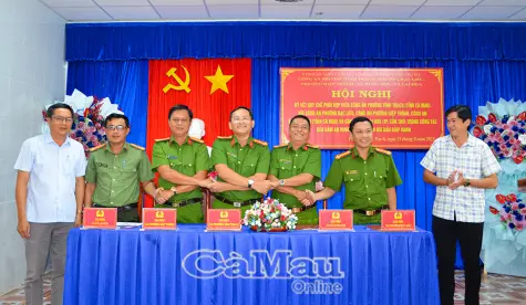 Ký kết đảm bảo an ninh trật tự khu vực giáp ranh tỉnh Cà Mau với TP Cần Thơ