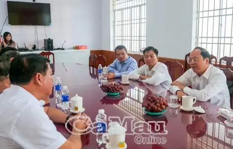 Bí thư Tỉnh uỷ Cà Mau Nguyễn Hồ Hải thăm và làm việc tại xã An Trạch